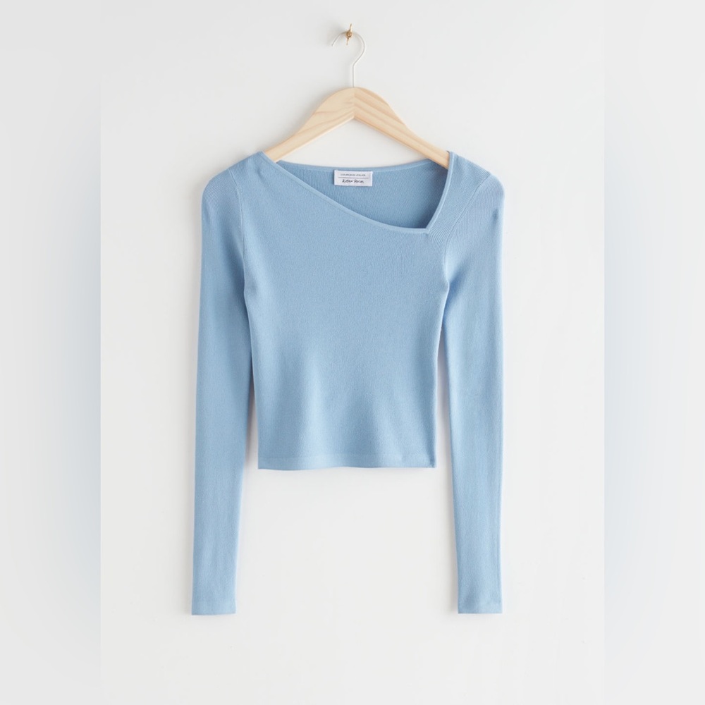 & Other Stories Fitted Crop Asymmetrical Top
